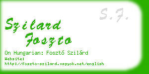 szilard foszto business card